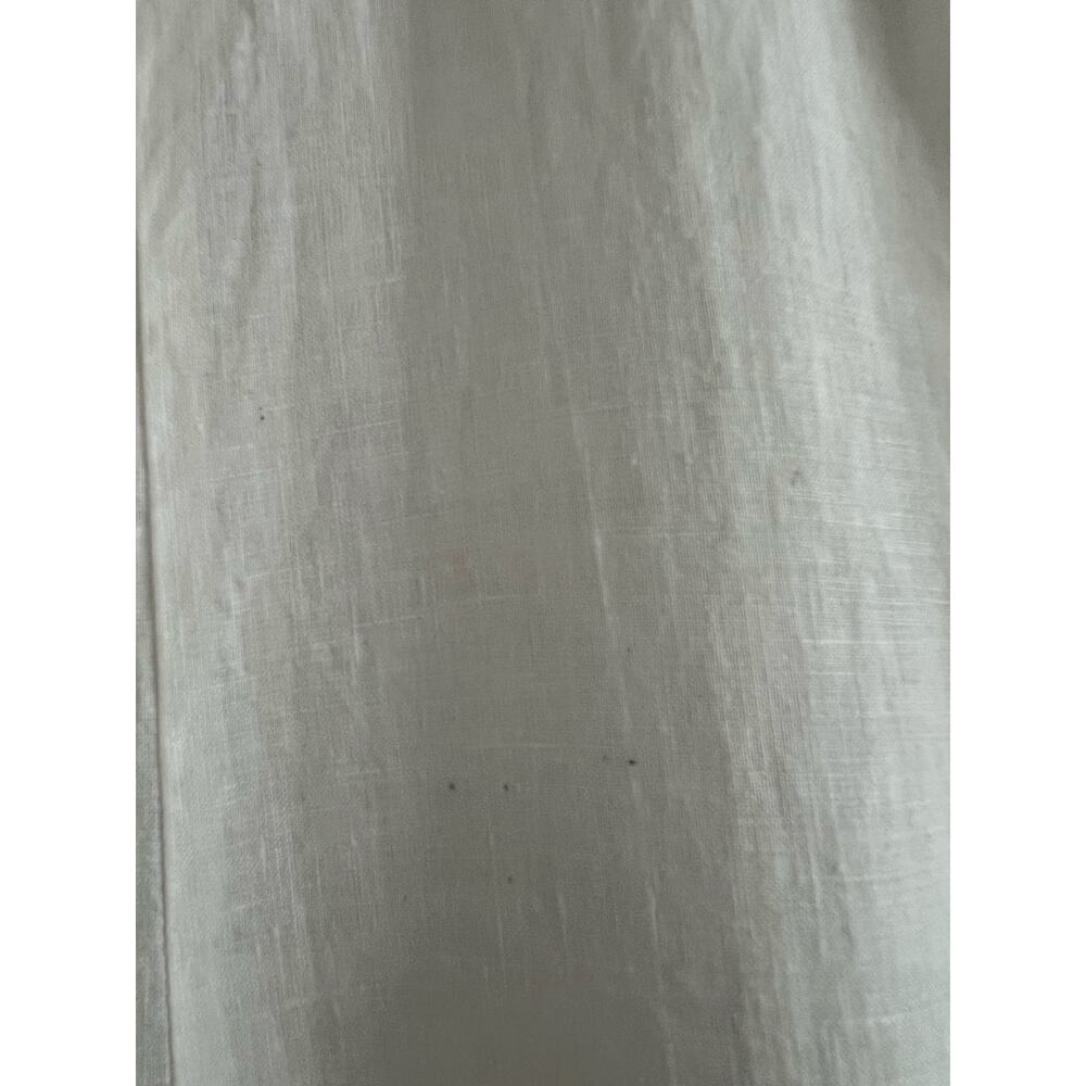 Eileen Fisher Irish Linen Swiss Dot Sleeveless Dress White A-Line Midi PS *Flaws - Picture 8 of 13